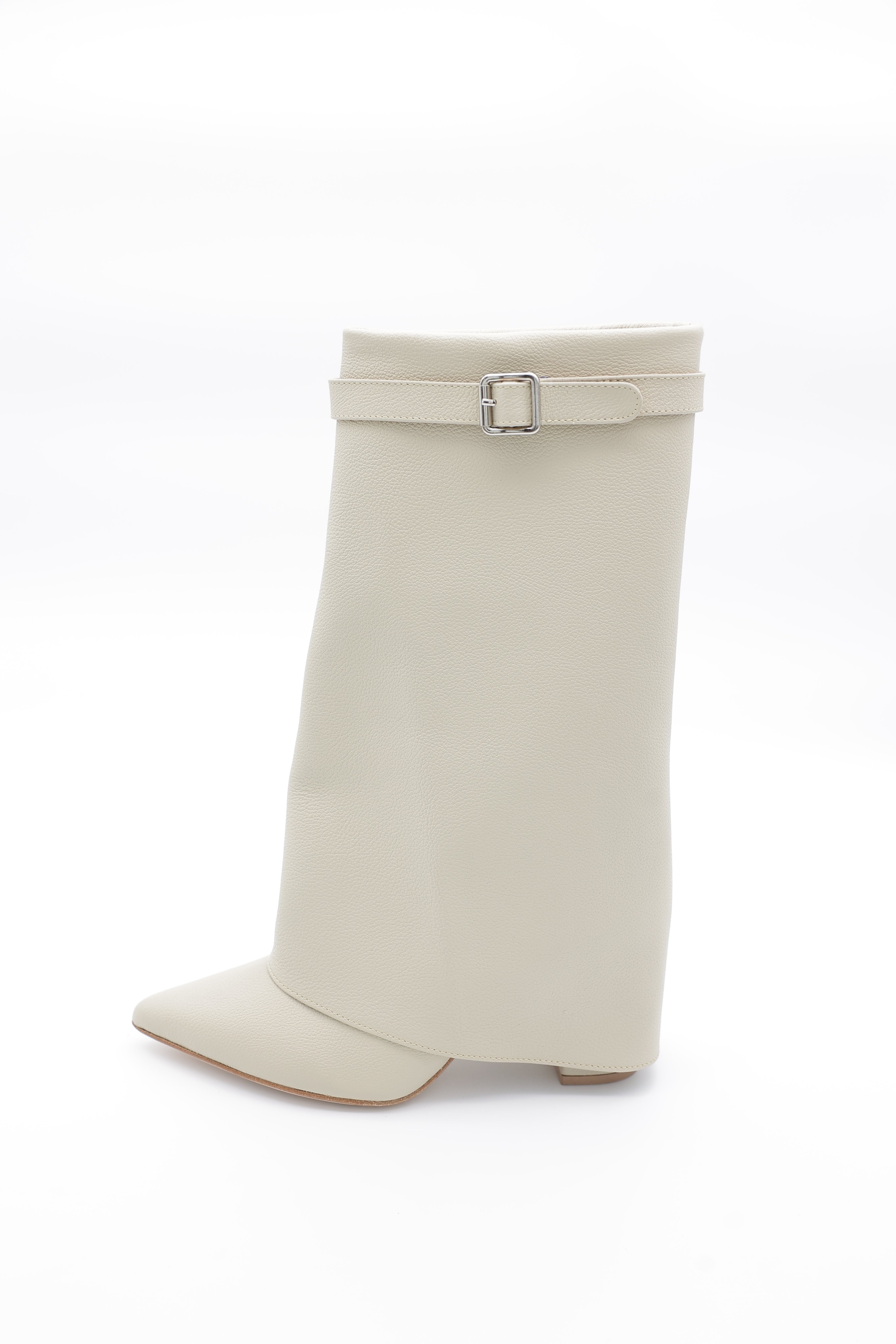 MIDI BELL BOOT CON STRAPS - Hueso