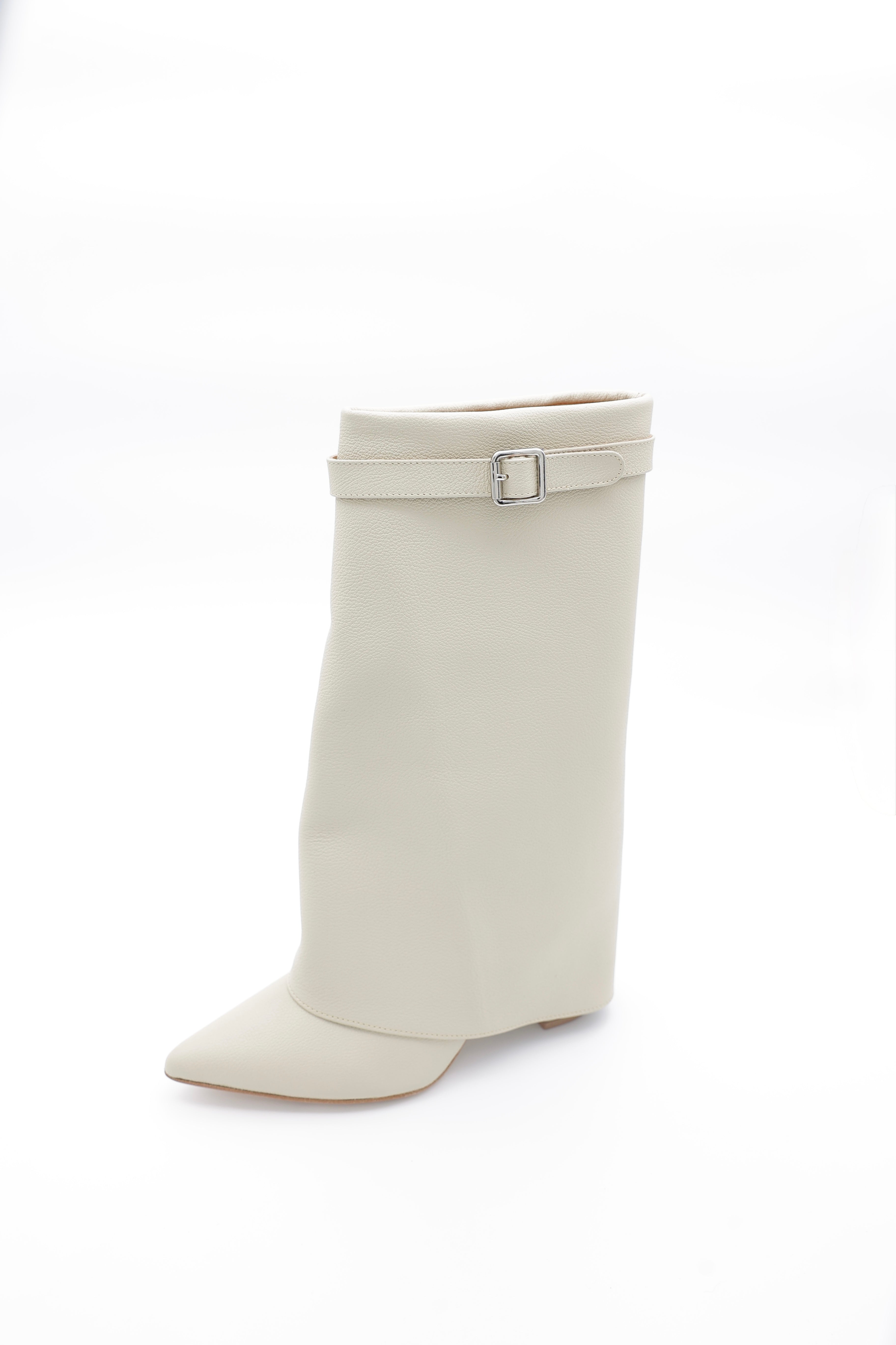 MIDI BELL BOOT CON STRAPS - Hueso