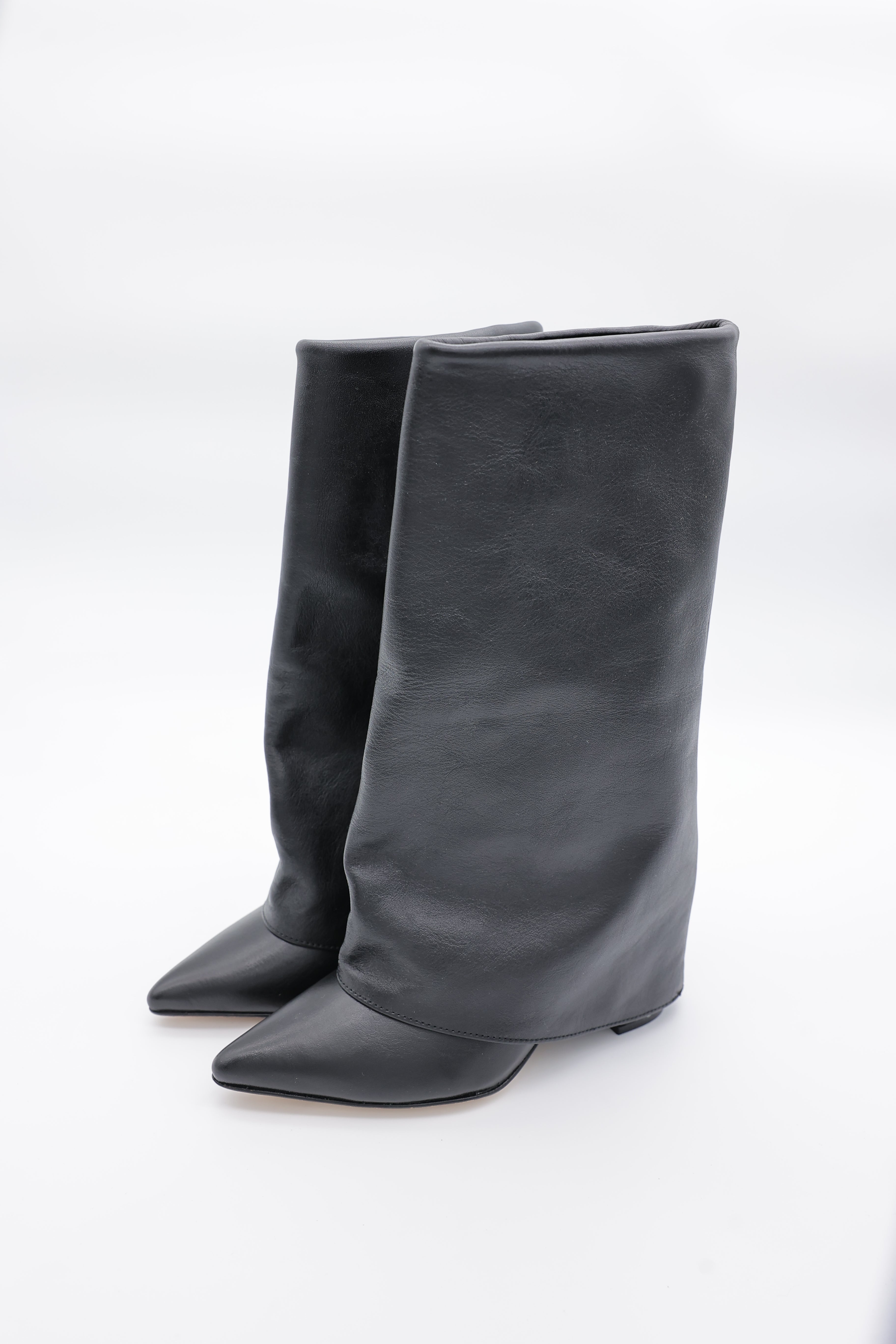 Midi Bell Boot Negra