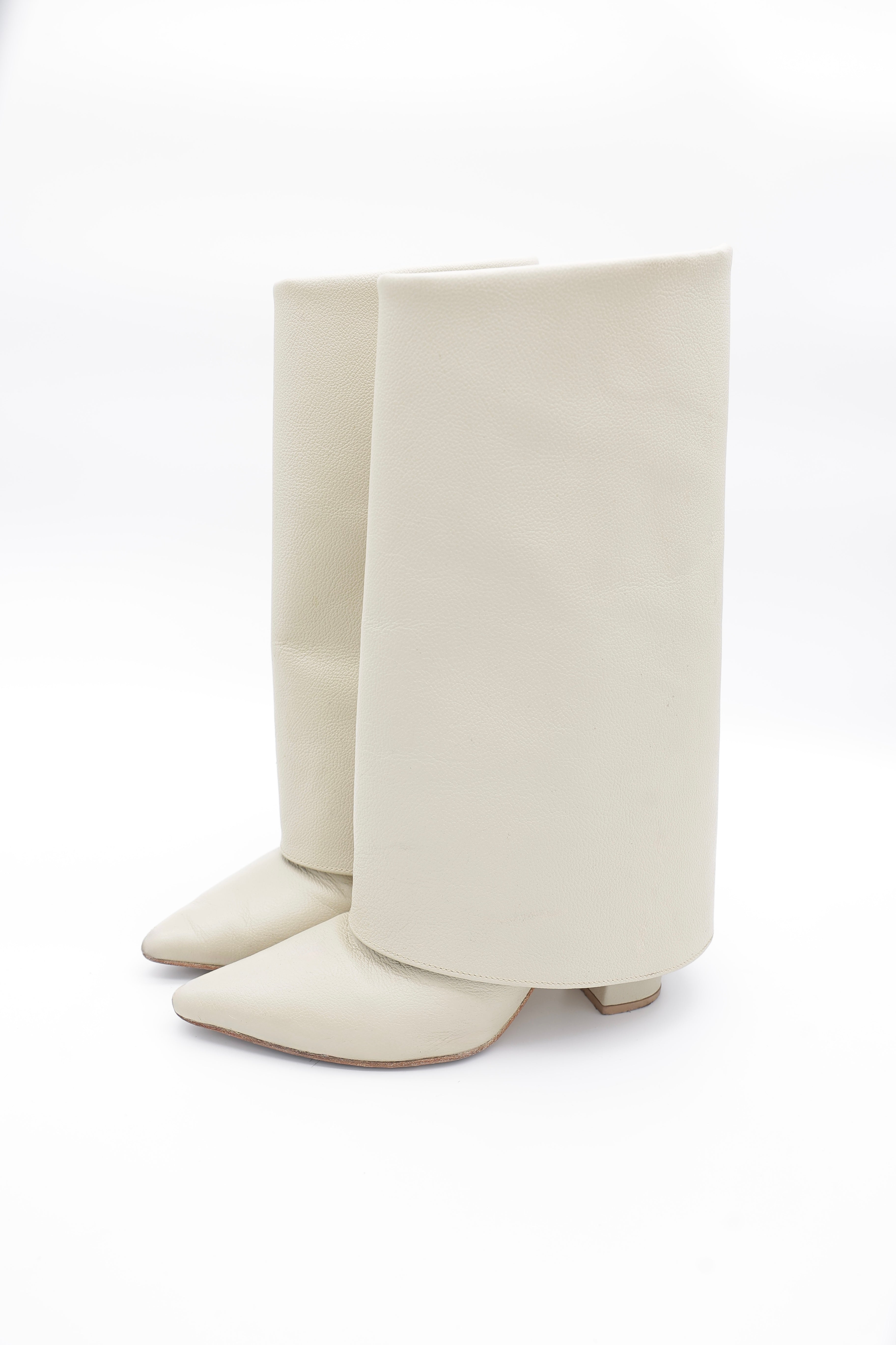 Midi Bell Boot Hueso